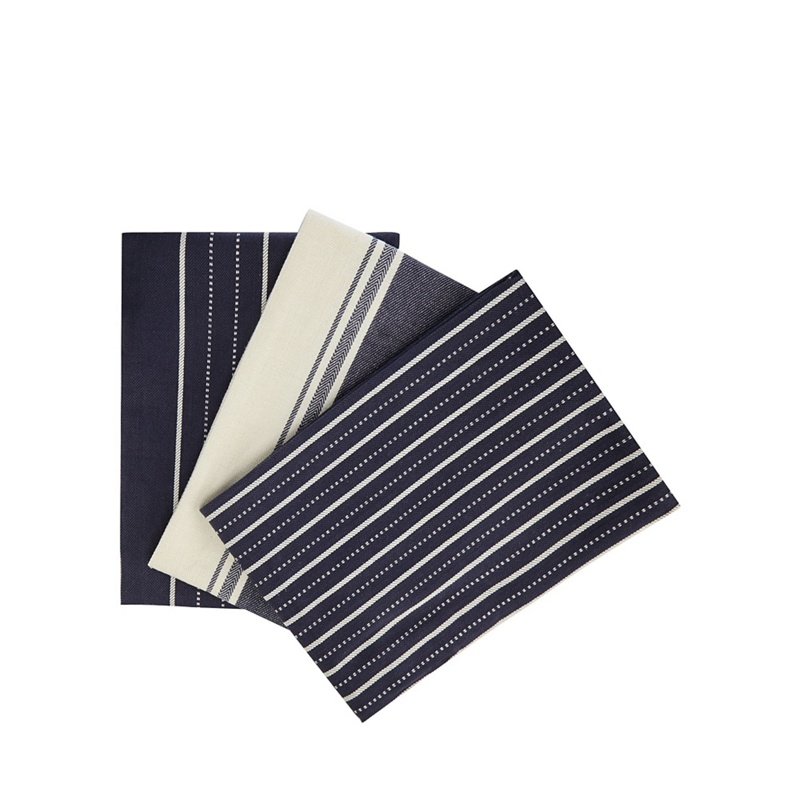 J by Jasper Conran - Set Of Three Navy Striped Tea Towels Review