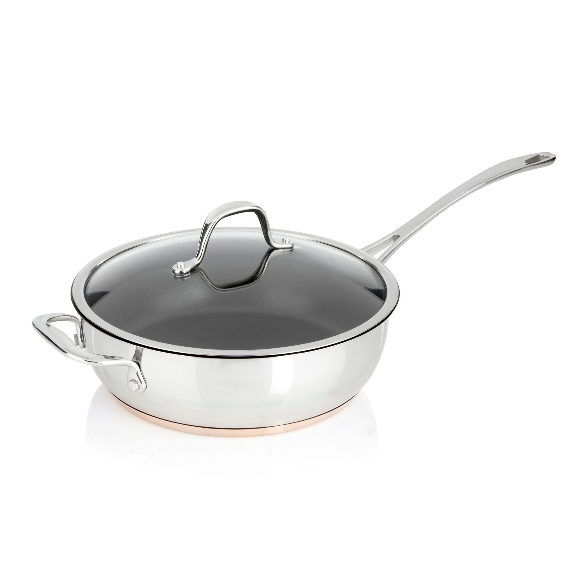J By Jasper Conran Stainless Steel 24Cm Copper Bottom Covered Saute Pan