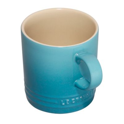 Teal stoneware mug