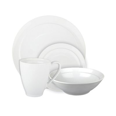 Denby white Coupe dinner set