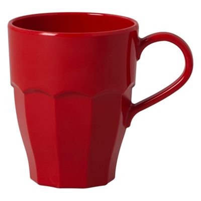 Melamine red curved mug                                                                                                         