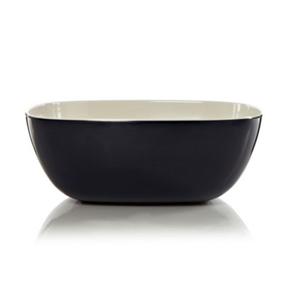 Designer navy 'Picnic' salad bowl                                                                                               