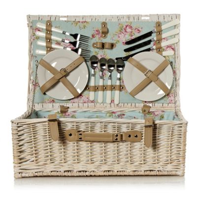 Debenhams White wicker picnic hamper- at Debenhams