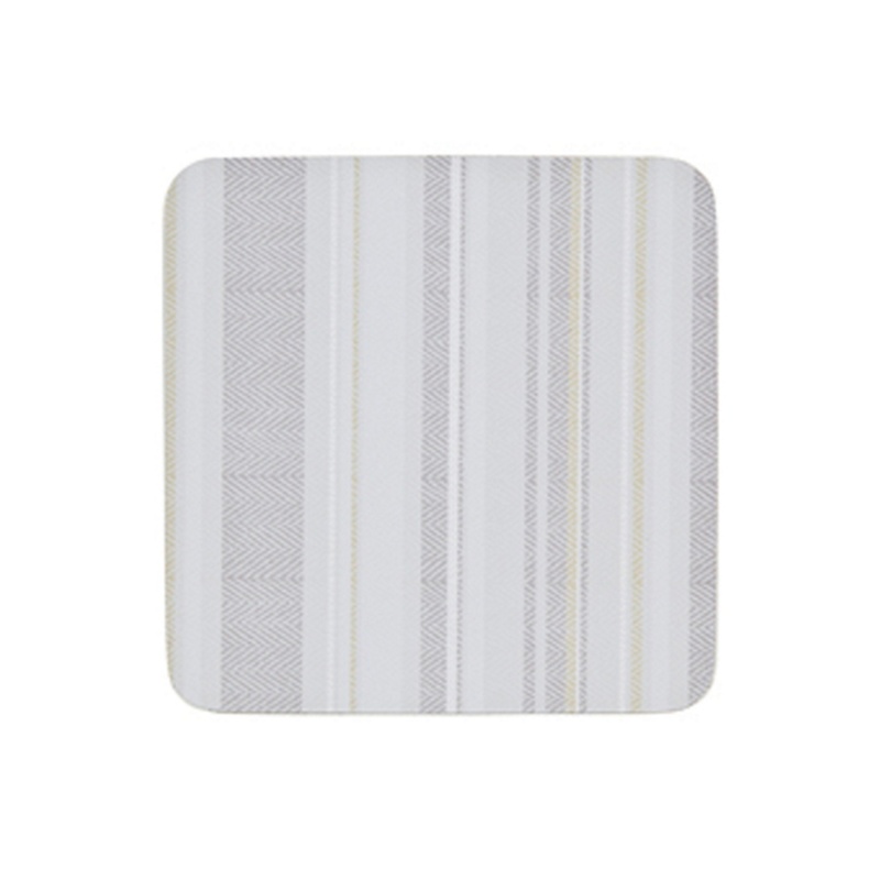 Denby - Pack Of 6 Cork Backed Cream Stripe Coasters Review