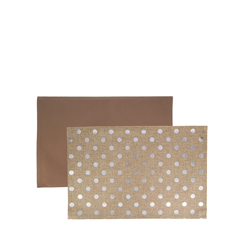 Home Collection - Set Of Two Reversible Natural Spotted Placemats Review