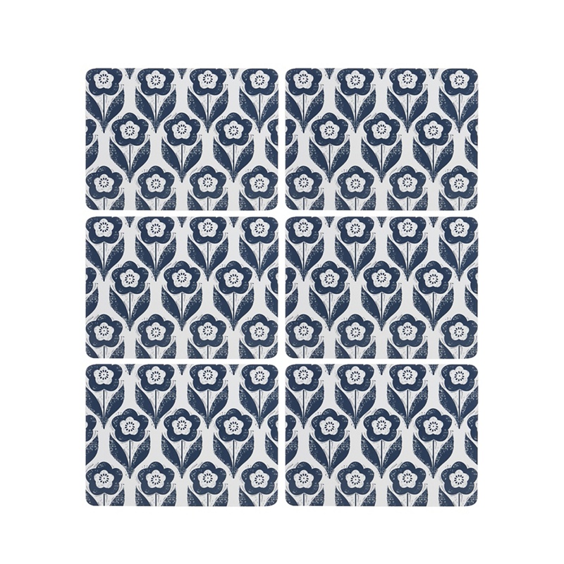 Home Collection Basics - Pack Of Six Navy Floral Print Placemats Review