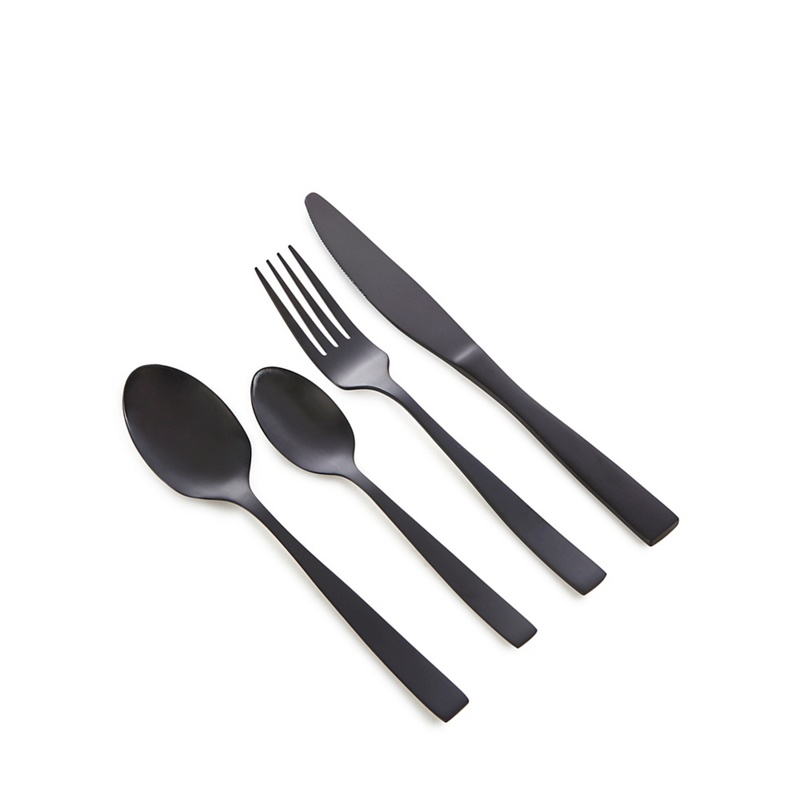 Home Collection - Pack Of 16 Black 'Radiance' Cutlery Set Review