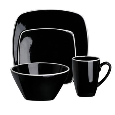 Ben De Lisi Black Tile 12 piece dinner set