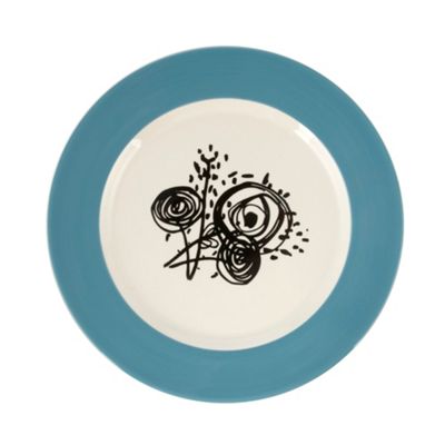 Light blue Posie cake plate