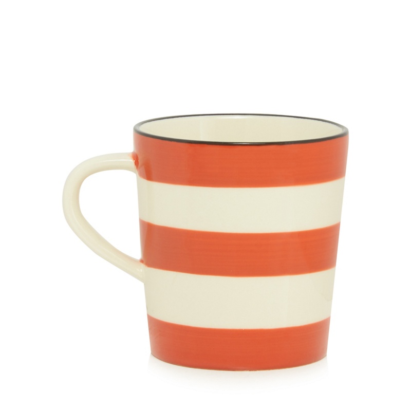 Home Collection - Burnt Orange And Cream Striped Mug Review