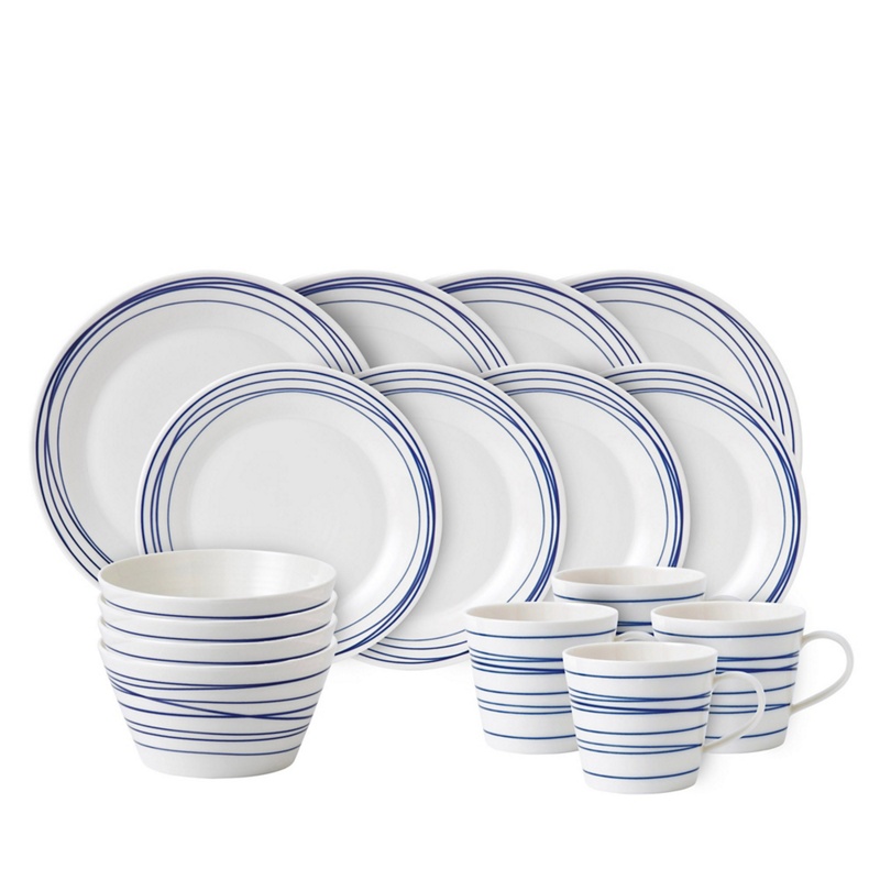 Royal Doulton - White Porcelain 'Pacific' 16 Piece Lines Dinnerware Set Review