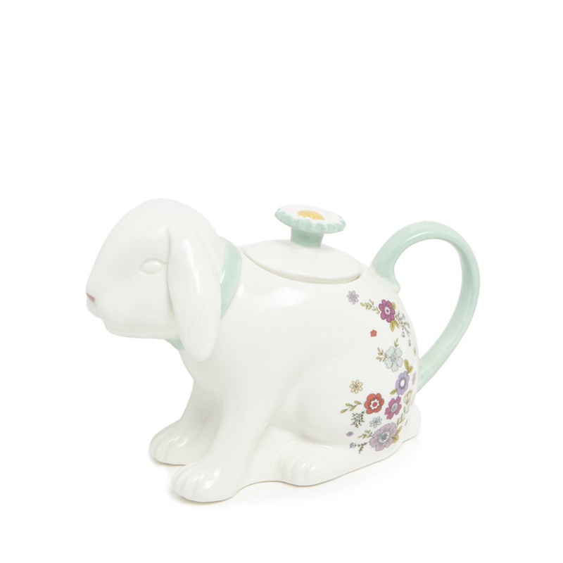 At home with Ashley Thomas - White Floral Print Rabbit Teapot Review