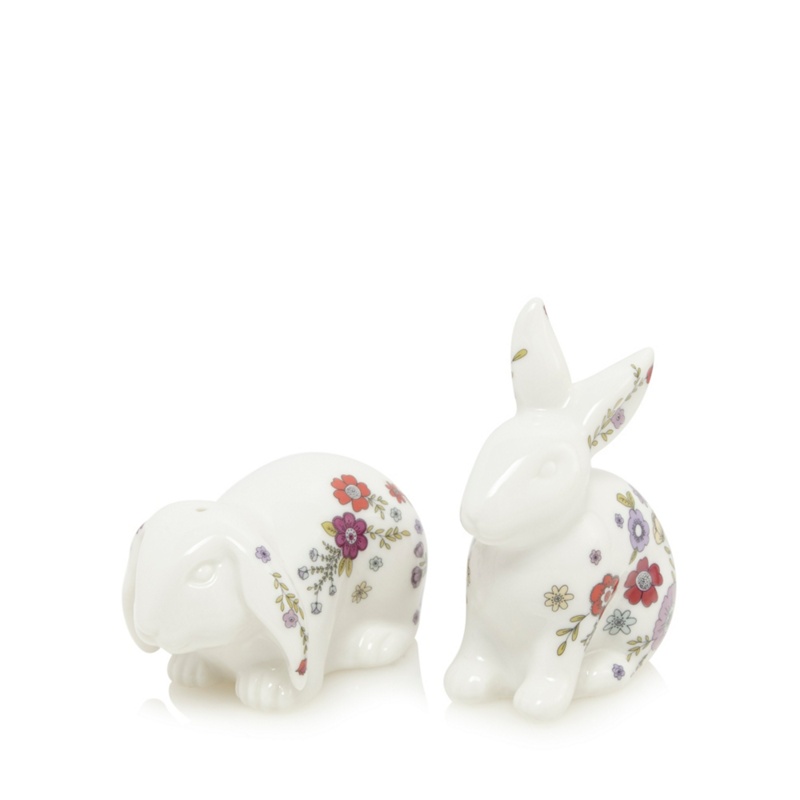 At home with Ashley Thomas - White Floral Print Rabbit Salt And Pepper Shakers Review