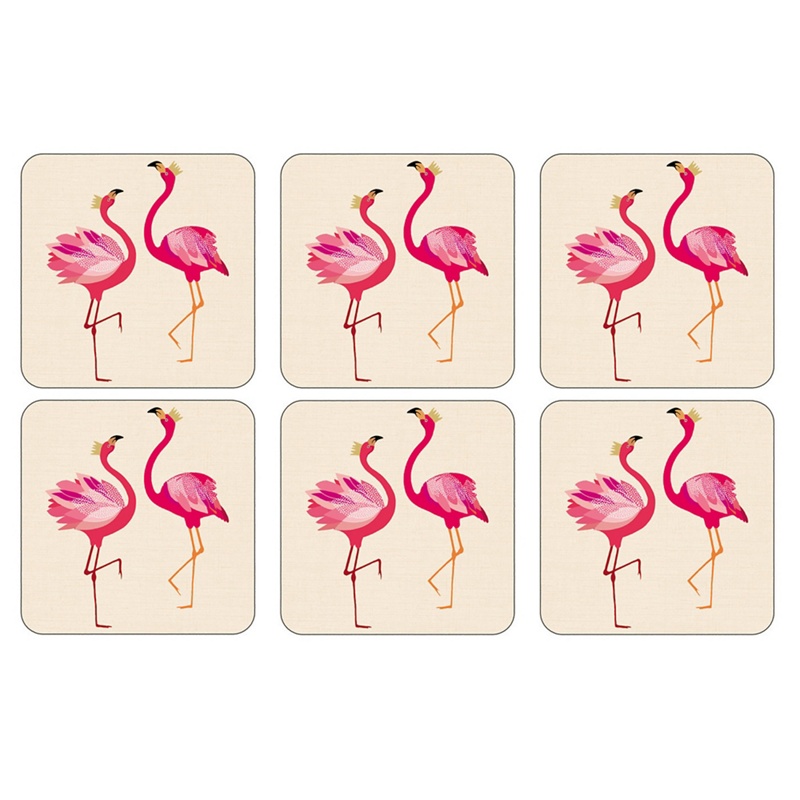 Sara Miller - Set Of 6 Multi-Coloured 'Flamingo' Coasters Review