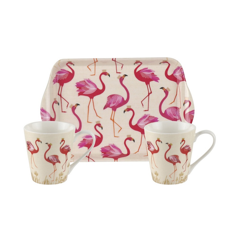 Sara Miller - Multi-Coloured 'Flamingo' Mug And Tray Set Review