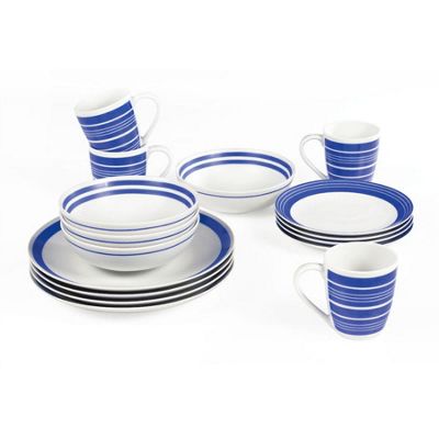 Sixteen piece blue Coast dining set