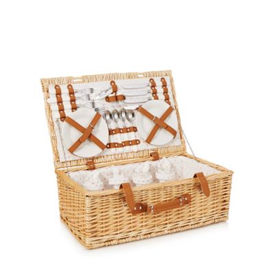 At home with Ashley Thomas - Four person wicker picnic hamper