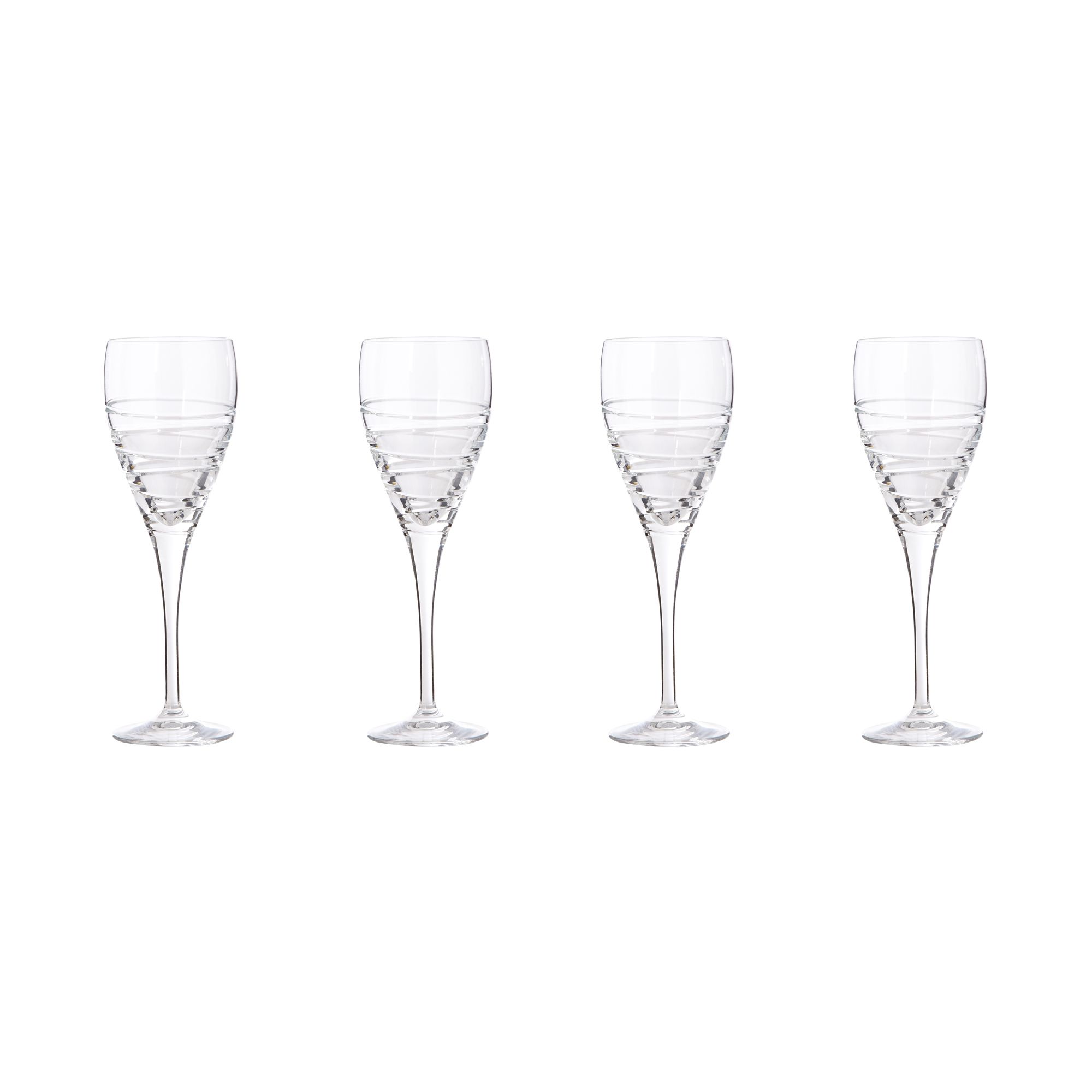 Debenhams Set Of Four 24 Lead Crystal 'Aria' Large Wine Glasses From