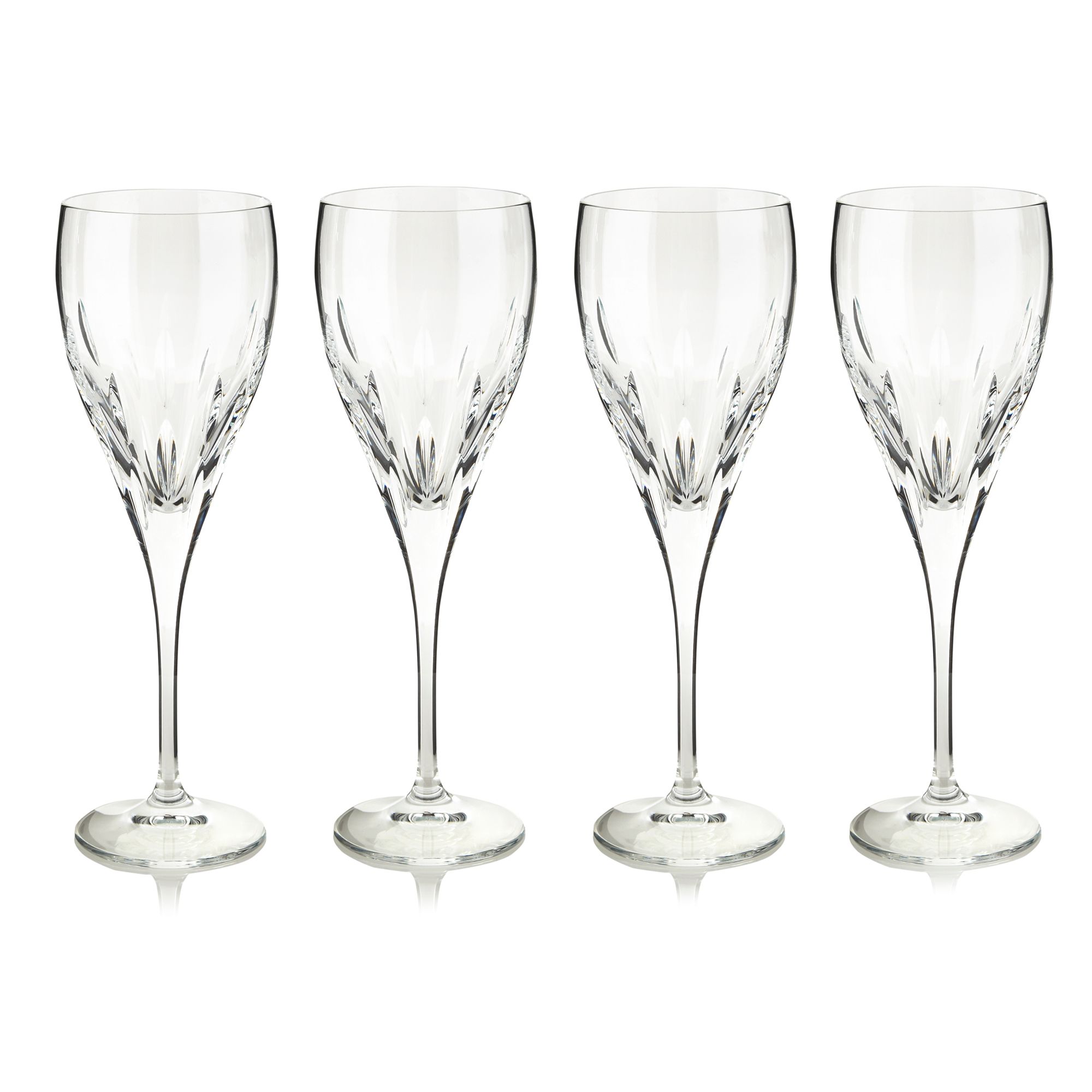 Debenhams Set Of Four 24 Lead Crystal 'Amelia' Small Wine Glasses eBay