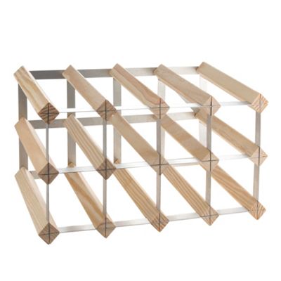 Natural 12 bottle wine rack