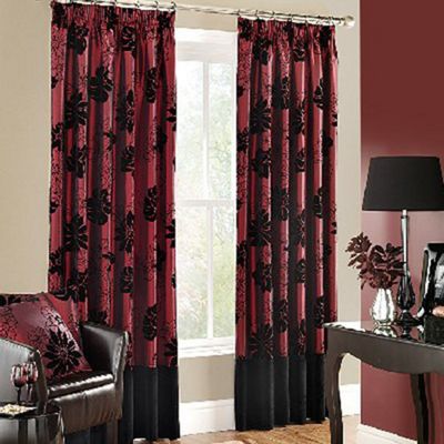 Montgomery Ruby Zenith lined curtains pencil