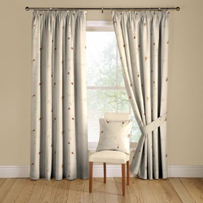 Zandia Spice lined curtains pencil heading