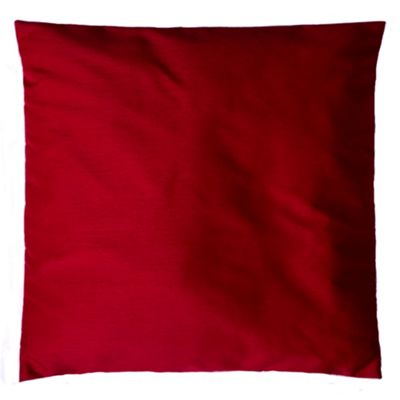 Red Faux silk Cushion with Micro Pad