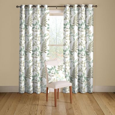 Tailored Serena Teal lined curtains eyelet heading