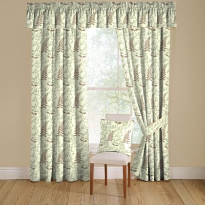 Natural Serena lined curtains with pencil heading