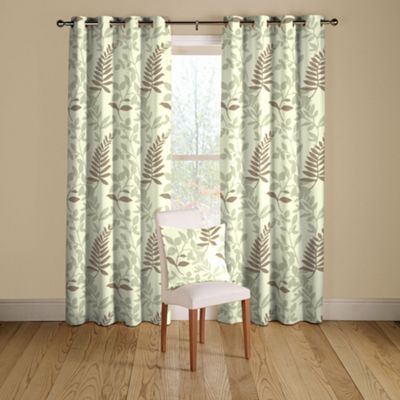 Tailored Serena Natural lined curtains eyelet