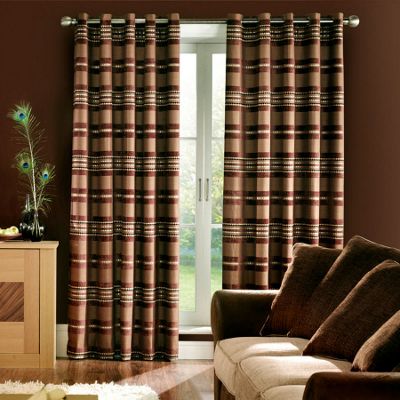 Montgomery Samba lined curtains with eyelet heading