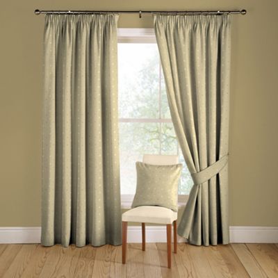 Natural Tokyo lined curtains with pencil heading
