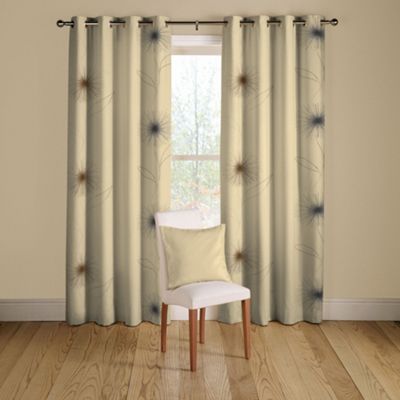 Miro Natural lined curtains pencil heading