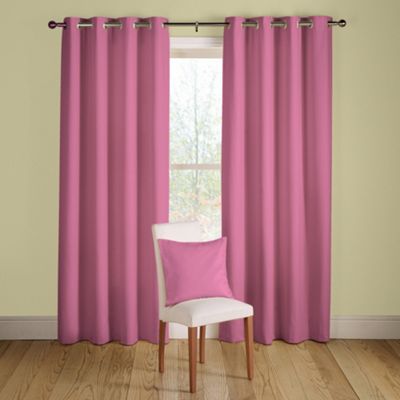 Montgomery Fushia Savannah lined curtains eyelet