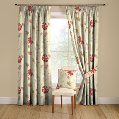 Terracotta Renata lined curtains