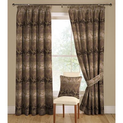 Aubergine Blenheim lined curtains pencil heading