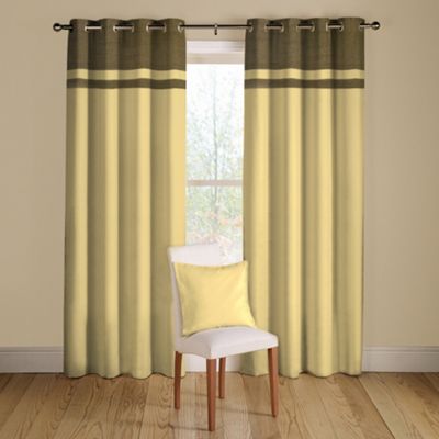 Montgomery Natural Oktai lined curtains eyelet