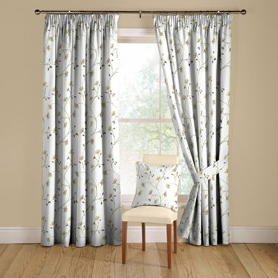 Natural Marisa lined curtains pencil heading