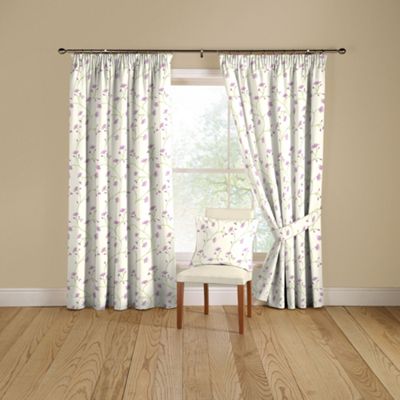 Montgomery Marisa lavender lined curtains pencil heading