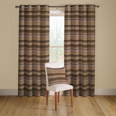 Montgomery Loretta Charcoal lined curtains eyelet heading