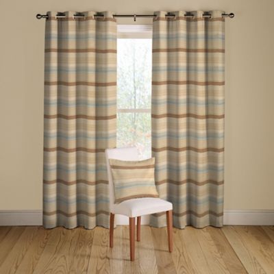 Duck egg Loretta lined curtains with eyelet