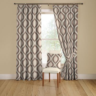 Teal Tear Drop lined curtains with pencil heading