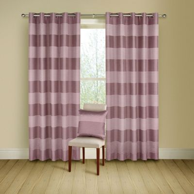 Heather Arianna lined curtains with eyelet heading