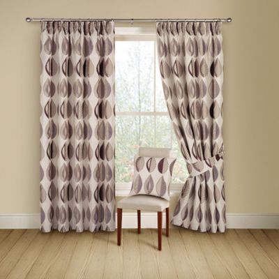 Montgomery Cassis KYRA Lined Curtains Pencil Heading