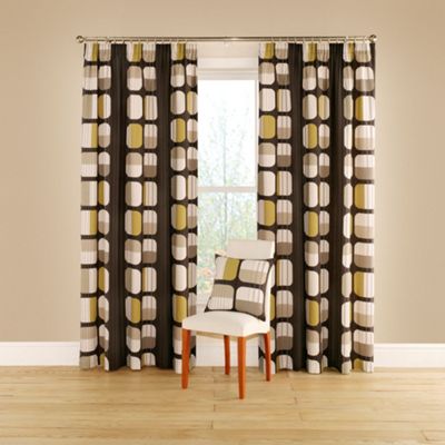 Montgomery Charcoal Apex lined curtains with pencil