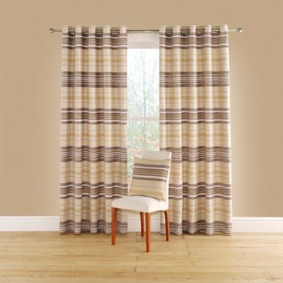 Montgomery Natural Spectrum lined curtains with eyelet