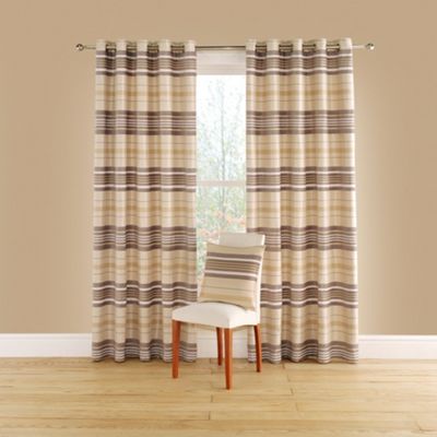 Natural Spectrum lined curtains with eyelet