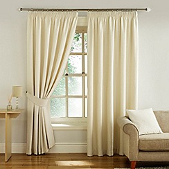 Montgomery - Cream 'Glamour' Fully Lined Pencil Pleat Curtains
