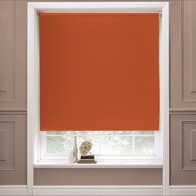 Chilli red sunlover plain roller blind