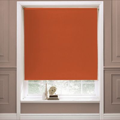 Chilli red sunlover plain roller blind